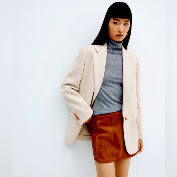 Mango structured wool blazer NWOT - Picture 1 of 7